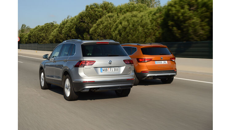 Seat Ateca 2 0 Tdi Und Vw Tiguan 2 0 Tdi Scr Im Vergleich Auto Motor Und Sport