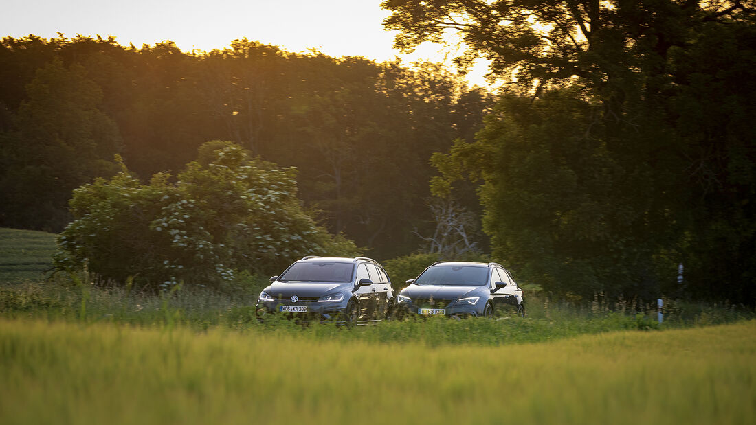 Seat Leon Cupra R ST 4Drive, VW Golf R Variant 4Motion, spa_2019_09, Vergleichstest