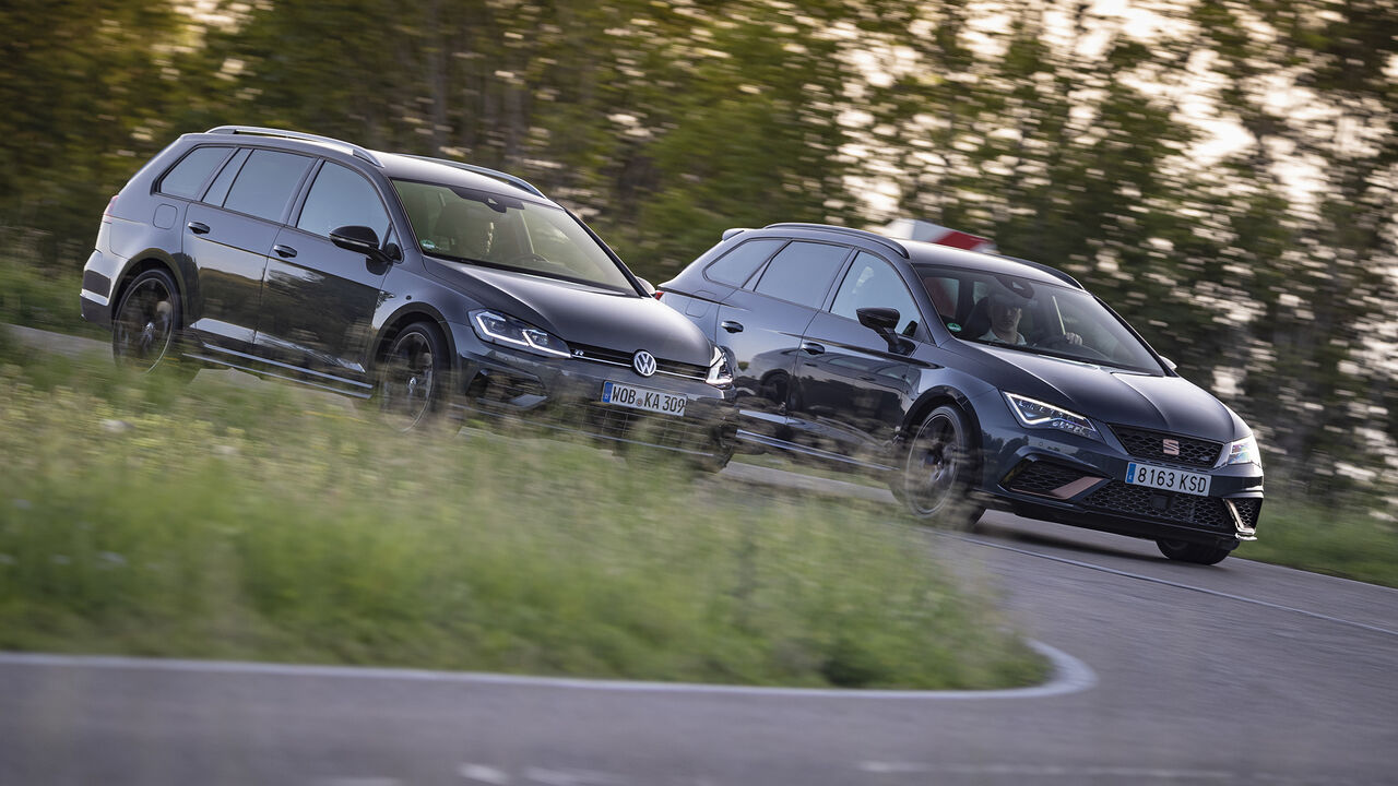 Seat Leon Cupra R ST gegen VW Golf R Variant - Vergleichstest