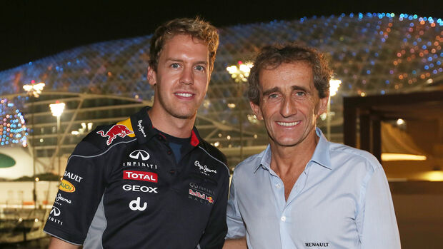 Sebastian Vettel & Alain Prost - GP Abu Dhabi 2013