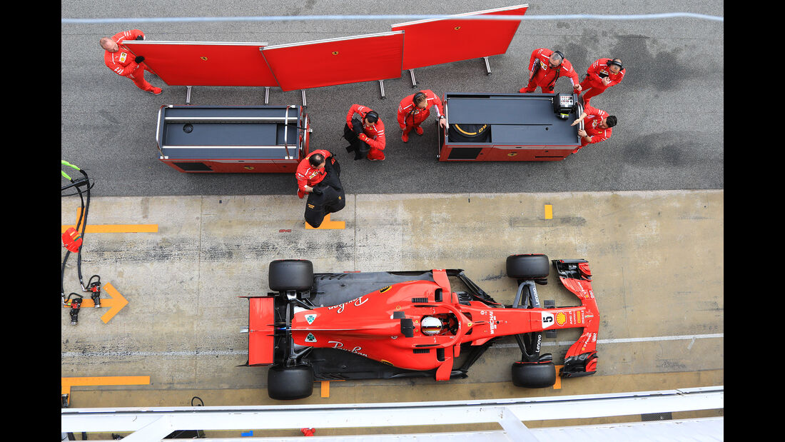 Sebastian Vettel - Ferrari - F1-Test - Barcelona - Tag 7 - 8. März 2018
