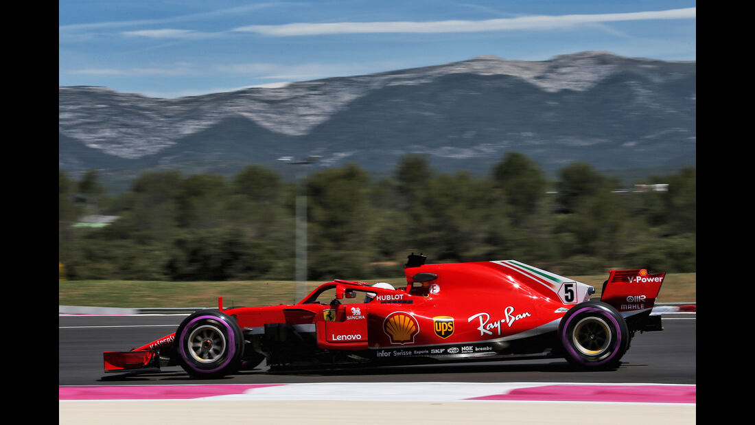Sebastian Vettel - Ferrari - Formel 1 - GP Frankreich - Circuit Paul Ricard - 22. Juni 2018