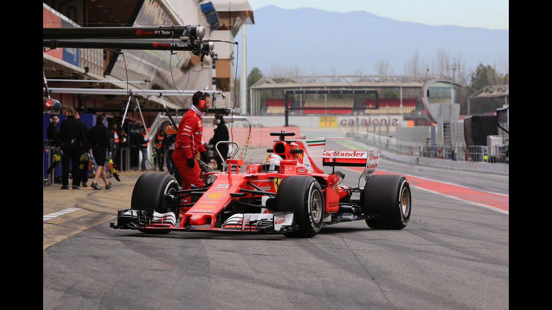 Sebastian Vettel - Ferrari - Formel 1 - Test - Barcelona - 1. März 2017