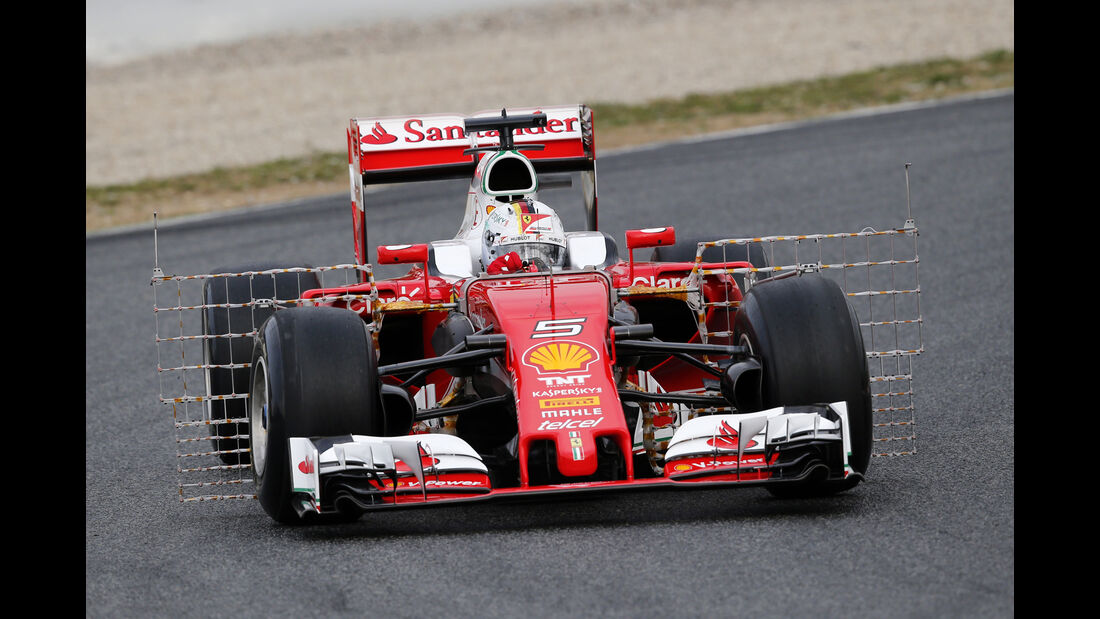 Sebastian Vettel - Ferrari - Formel 1-Test - Barcelona - 22. Februar 2016 