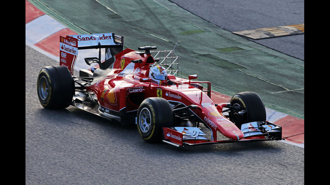 Sebastian Vettel - Ferrari - Formel 1-Test - Barcelona - 27. Februar 2015