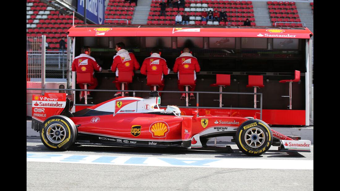 Sebastian Vettel - Ferrari - Formel 1-Test - Barcelona - 4. März 2016