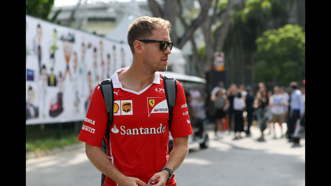 Sebastian Vettel - Ferrari - GP Singapur - Formel 1 - Donnerstag - 14.9.2017
