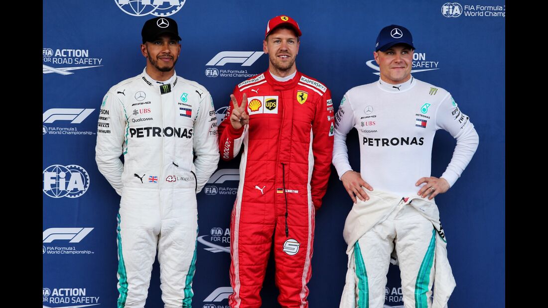 Sebastian Vettel - Ferrari - Lewis Hamilton - Valtteri Bottas - Mercedes - Formel 1 - GP Aserbaidschan - 28. April 2018