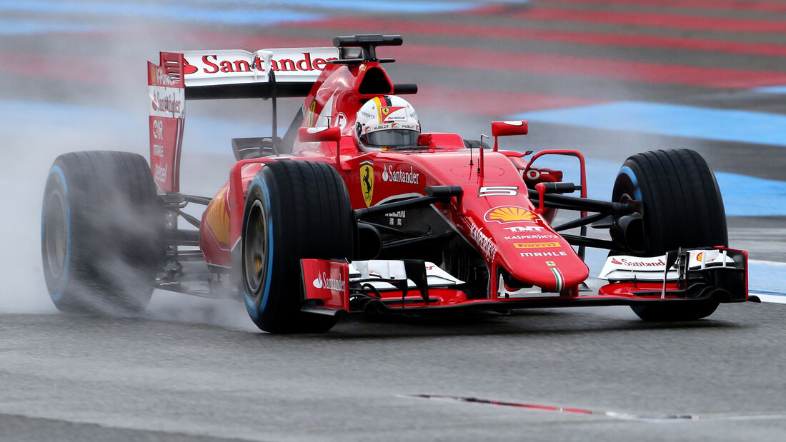 Sebastian Vettel - Ferrari - Pirelli Regenreifen-Test - Paul Ricard - 26. Januar 2016