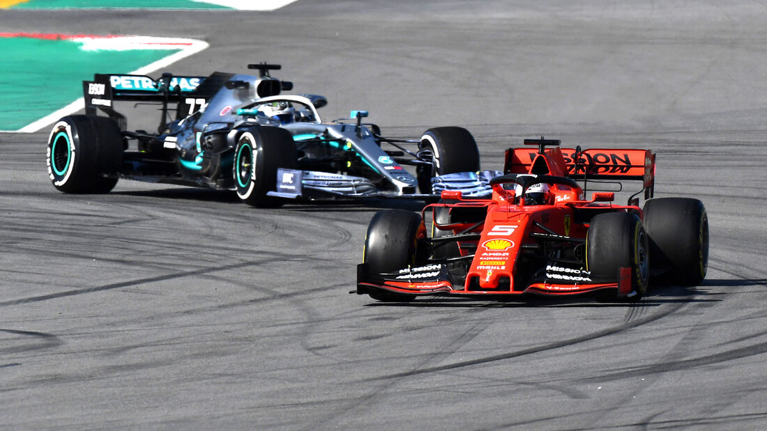 Sebastian Vettel - Ferrari & Valtteri Bottas - Mercedes - F1-Test - Barcelona - 2019
