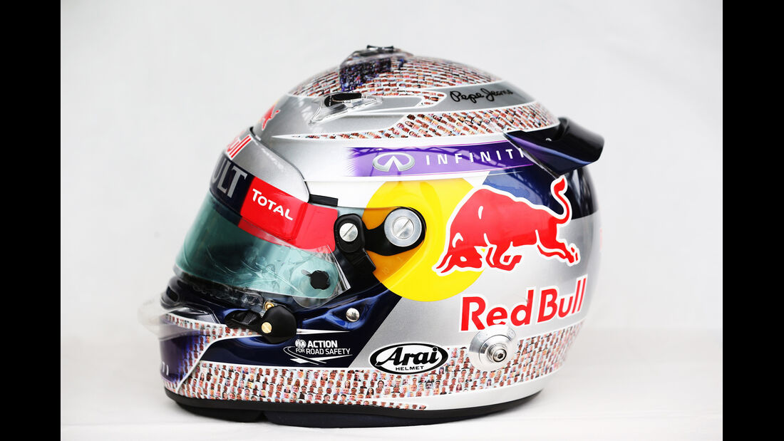 Sebastian Vettel Helmdsign - Formel 1 - GP England - 29. Juni 2013