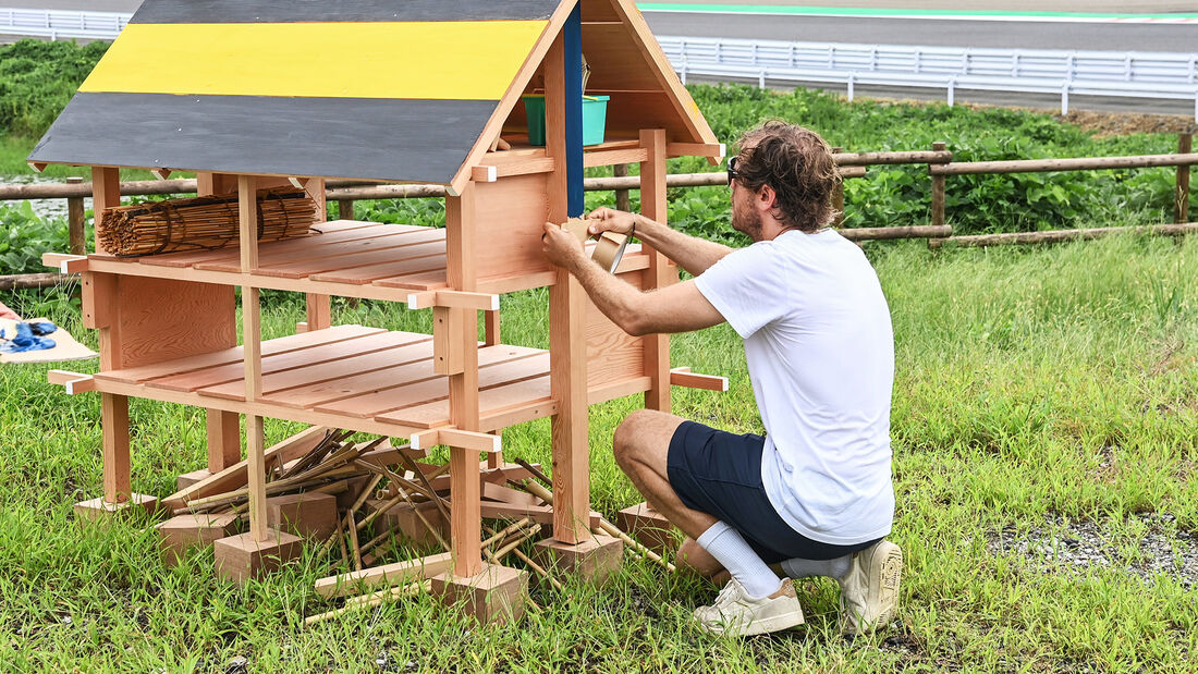 Sebastian Vettel - Insekten-Hotel - Fahrer-Aktion - GP Japan 2023