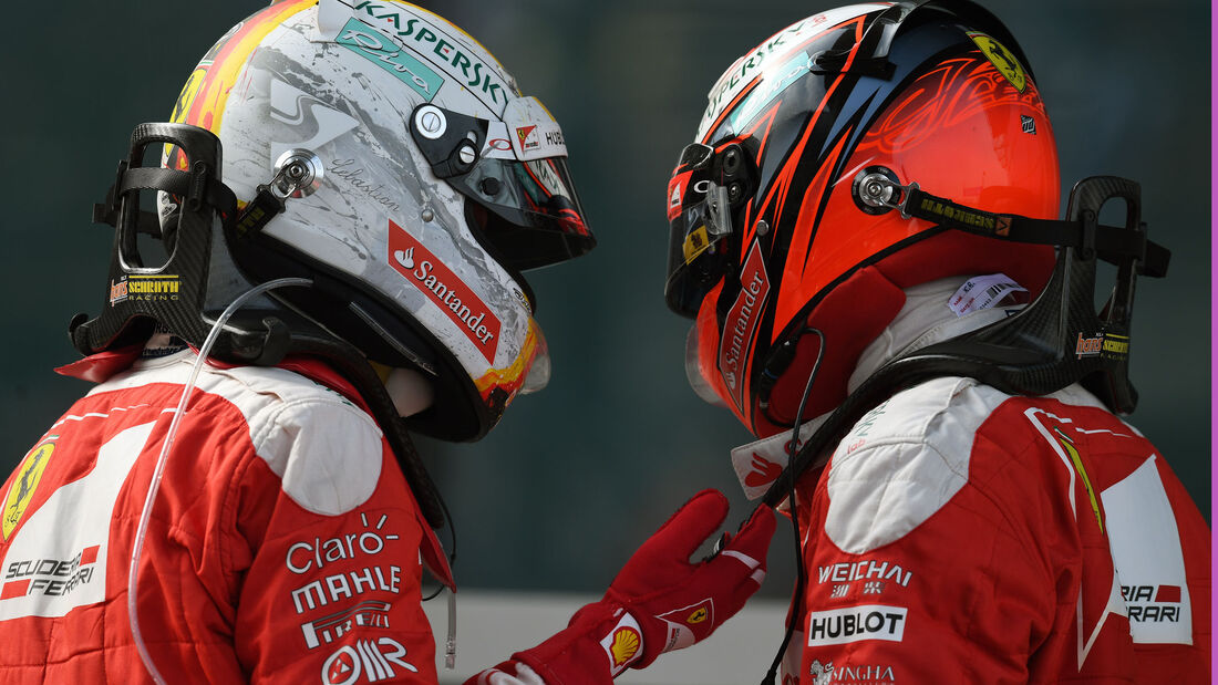 Sebastian Vettel - Kimi Räikkönen - Ferrari - GP China 2016 - Shanghai - Rennen 