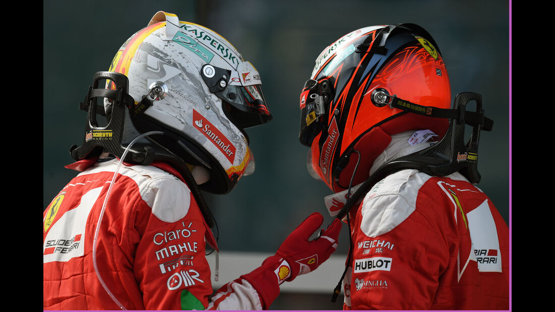 Sebastian Vettel - Kimi Räikkönen - Ferrari - GP China 2016 - Shanghai - Rennen 
