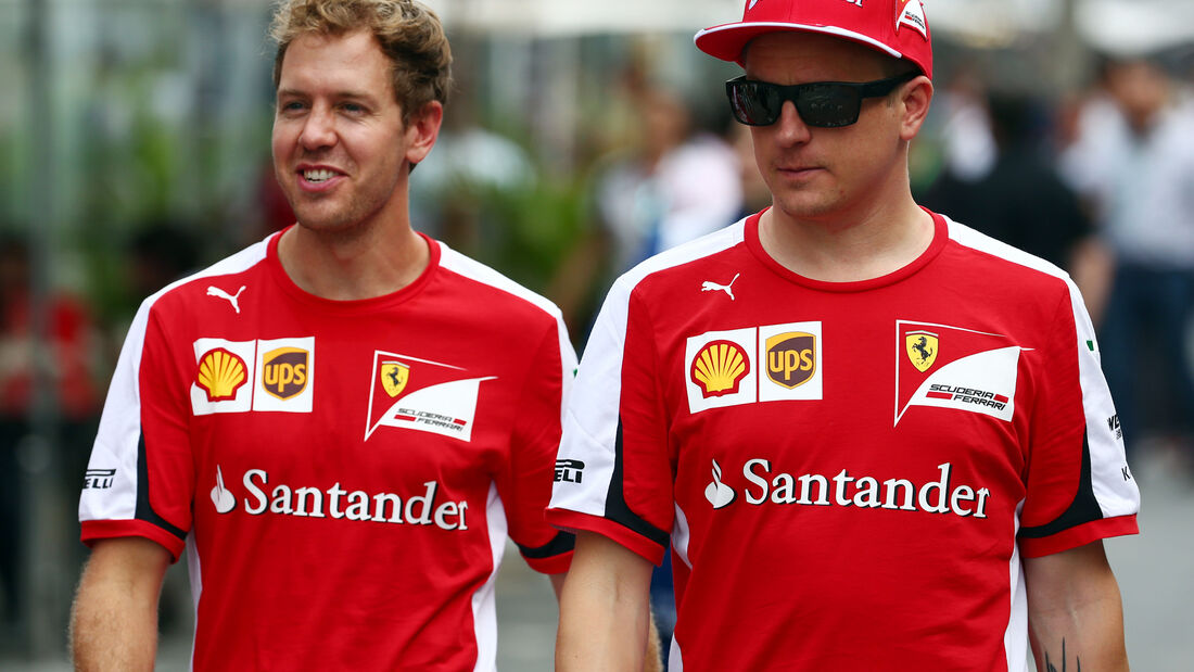 Sebastian Vettel - Kimi Räikkönen  - Formel 1 - GP Brasilien- 13. November 2015