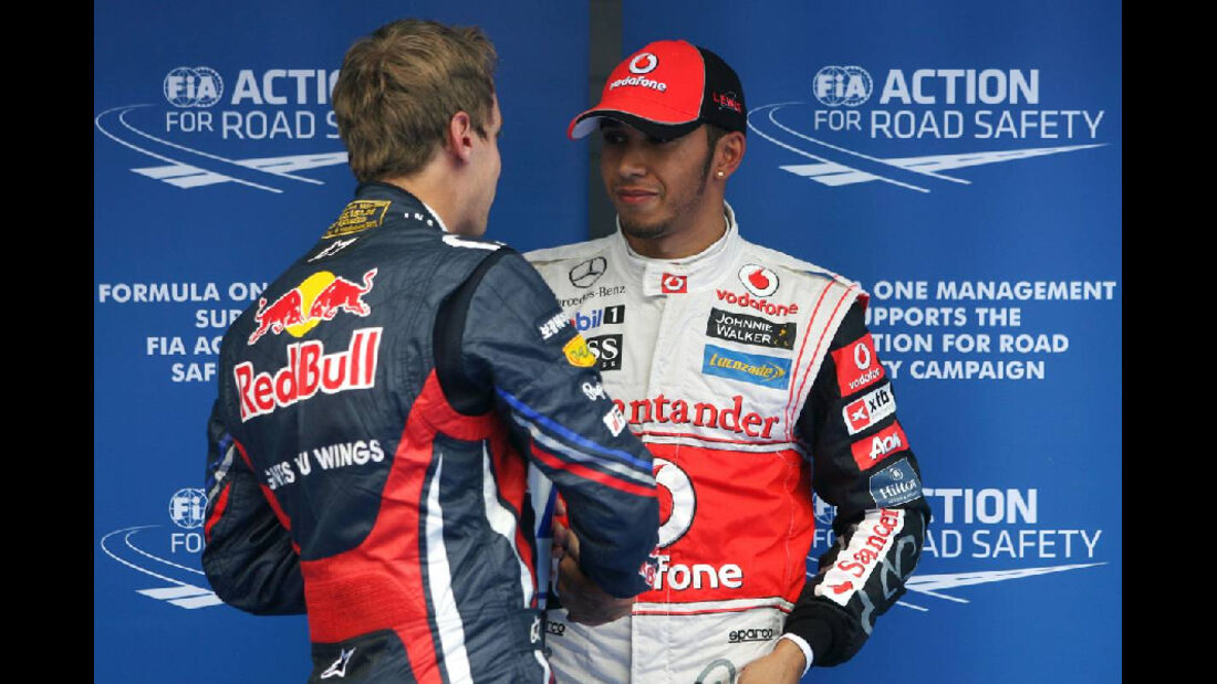 Sebastian Vettel  Lewis Hamilton - Formel 1 - GP Korea - 15. Oktober 2011