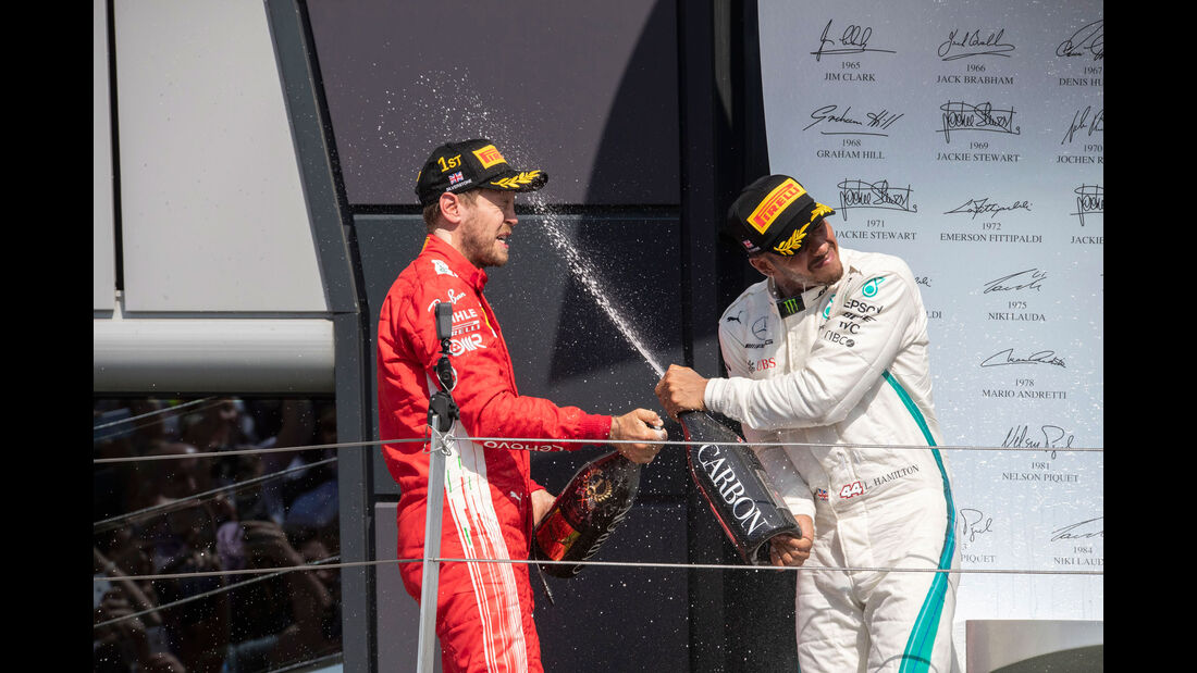 Sebastian Vettel - Lewis Hamilton - GP England 2018 - Silverstone - Rennen