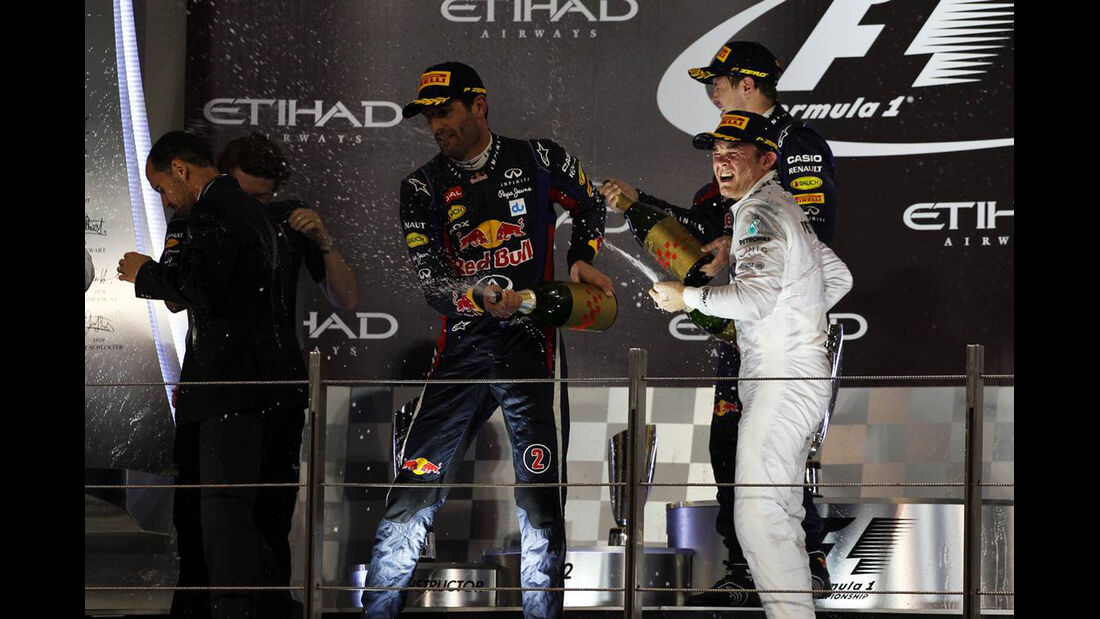 Sebastian Vettel - Mark Webber - Nico Rosberg - Formel 1 - GP Abu Dhabi - 03. November 2013
