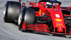 Sebastian Vettel - Pirelli - Unmarkierte Reifen - Barcelona Test 2020
