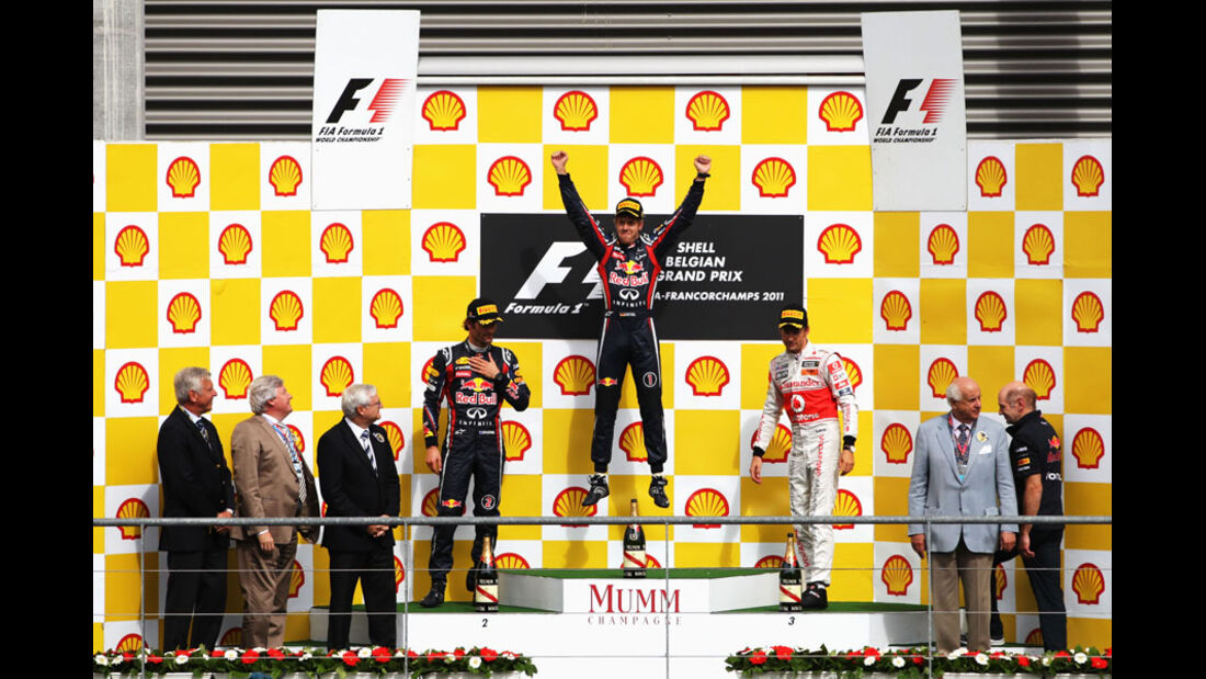 Sebastian Vettel Rennen GP Belgien 2011