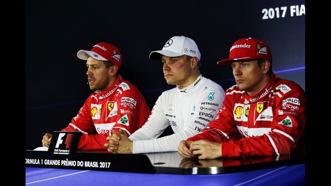 Sebastian Vettel - Valtteri Bottas - Kimi Räikkönen - Formel 1 - GP Brasilien - 11. November 2017