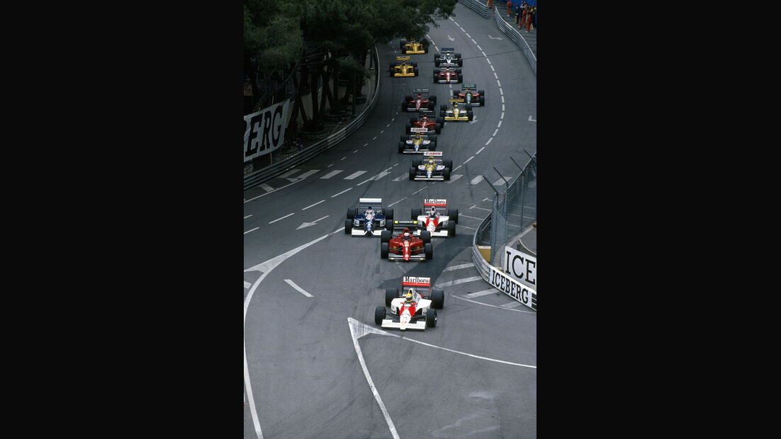 Senna Prost Alesi Berger GP Monaco