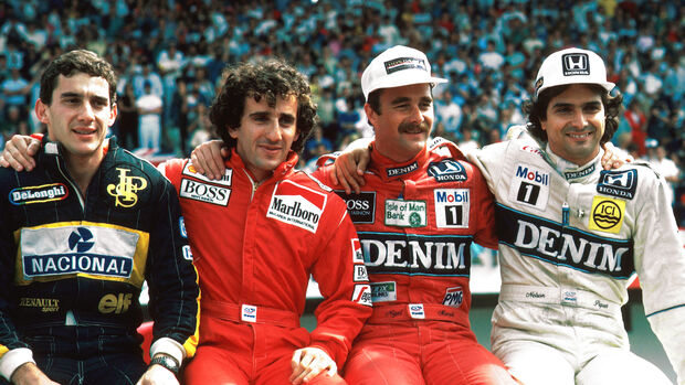 Senna, Prost, Mansell & Piquet - GP Portugal 1986