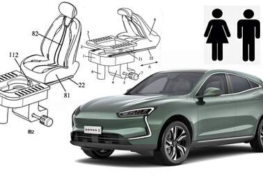 Seres versteckt das Klo für unterwegs unterm Sitz