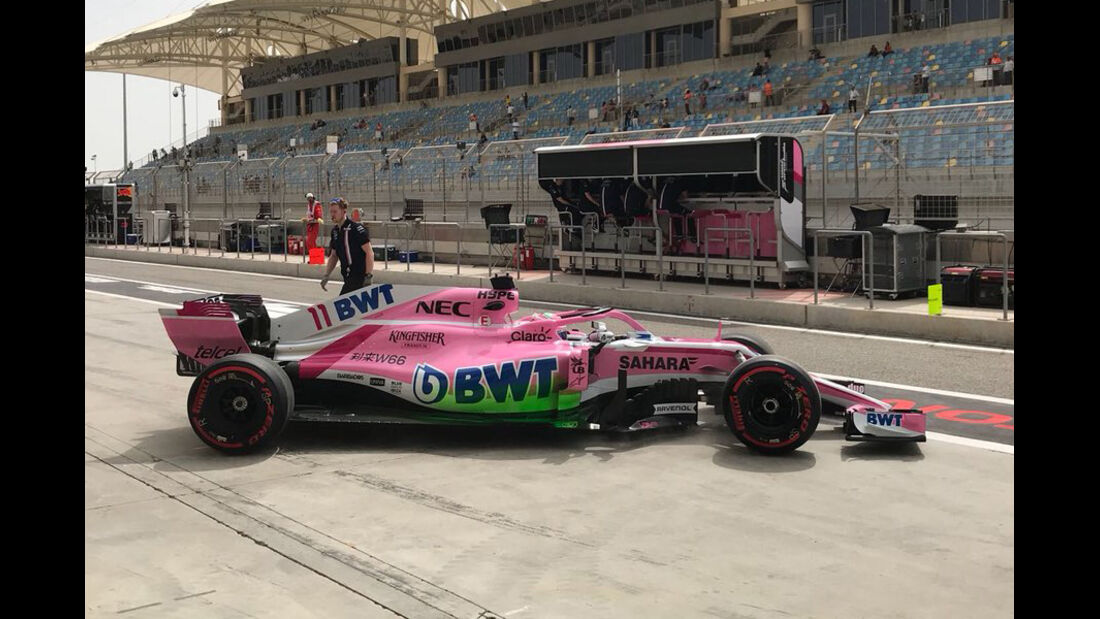 Sergio Perez - Force India - Formel 1 - GP Bahrain - Training - 6. April 2018