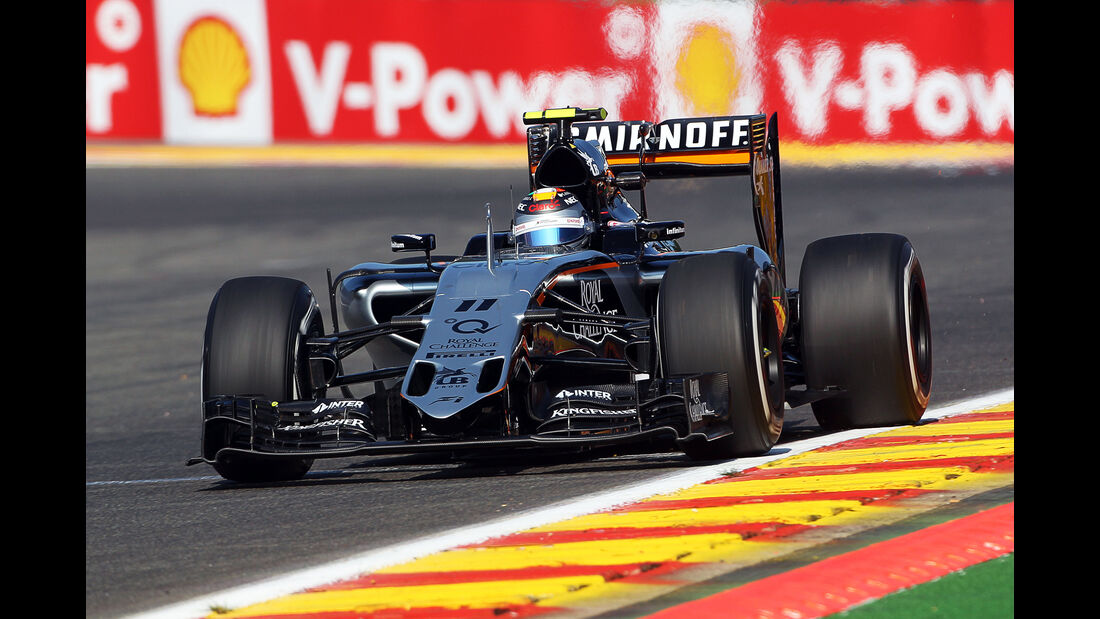 Sergio Perez - Force India - Formel 1 - GP Belgien - Spa-Francorchamps - 21. August 2015