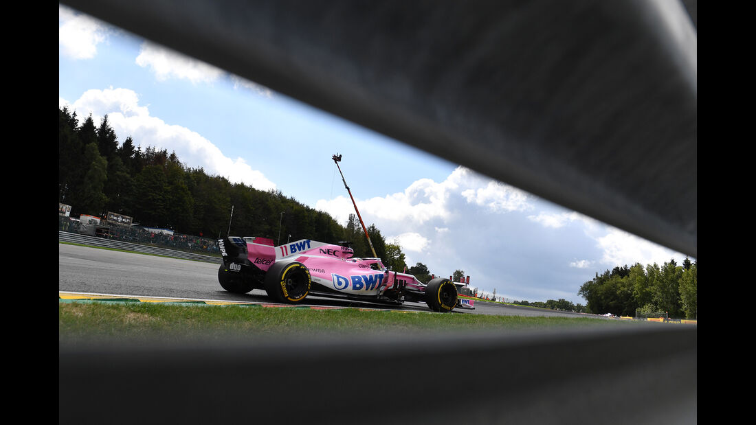Sergio Perez - Force India - Formel 1 - GP Belgien - Spa-Francorchamps - 25. August 2018