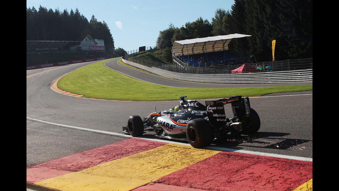 Sergio Perez - Force India - Formel 1 - GP Belgien - Spa-Francorchamps - 26. August 2016