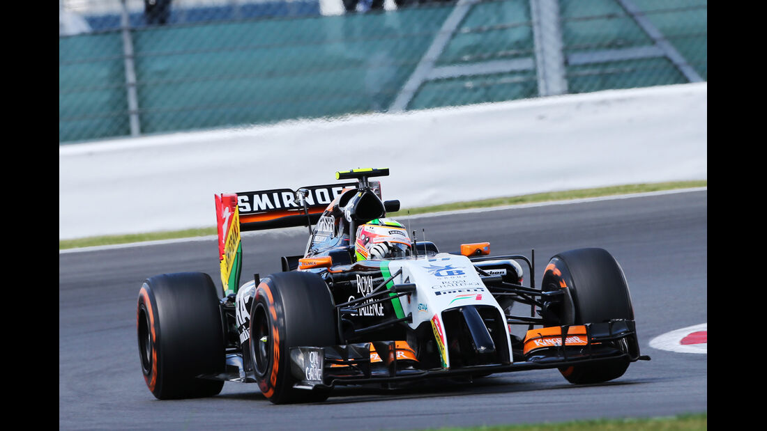 Sergio Perez - Force India - Formel 1 - GP England  - Silverstone - 4. Juli 2014