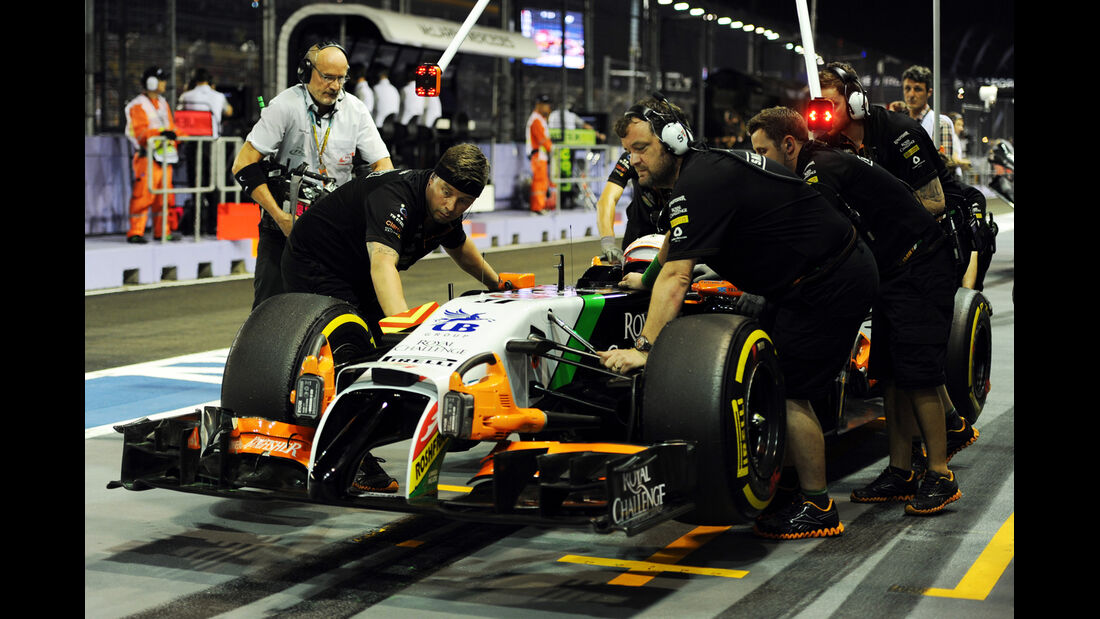 Sergio Perez - Force India - Formel 1 - GP Singapur - 19. September 2014