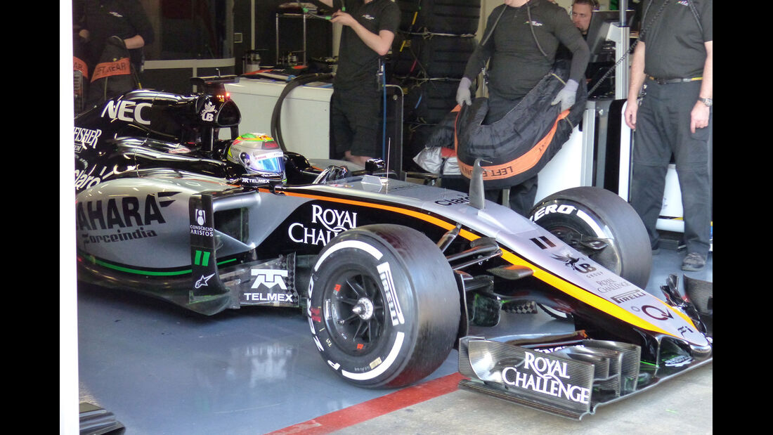 Sergio Perez - Force India - Formel 1-Test - Barcelona - 1. März 2015