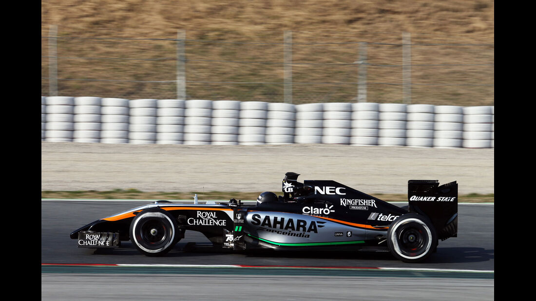 Sergio Perez - Force India - Formel 1-Test - Barcelona - 19. Februar 2015