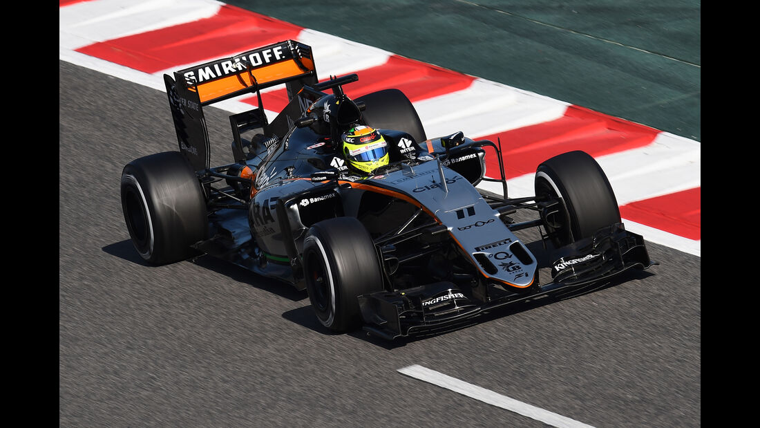 Sergio Perez - Force India - Formel 1 - Test - Barcelona - 2. März 2016