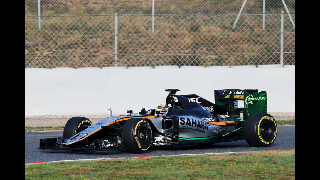 Sergio Perez - Force India - Formel 1-Test - Barcelona - 23. Februar 2016