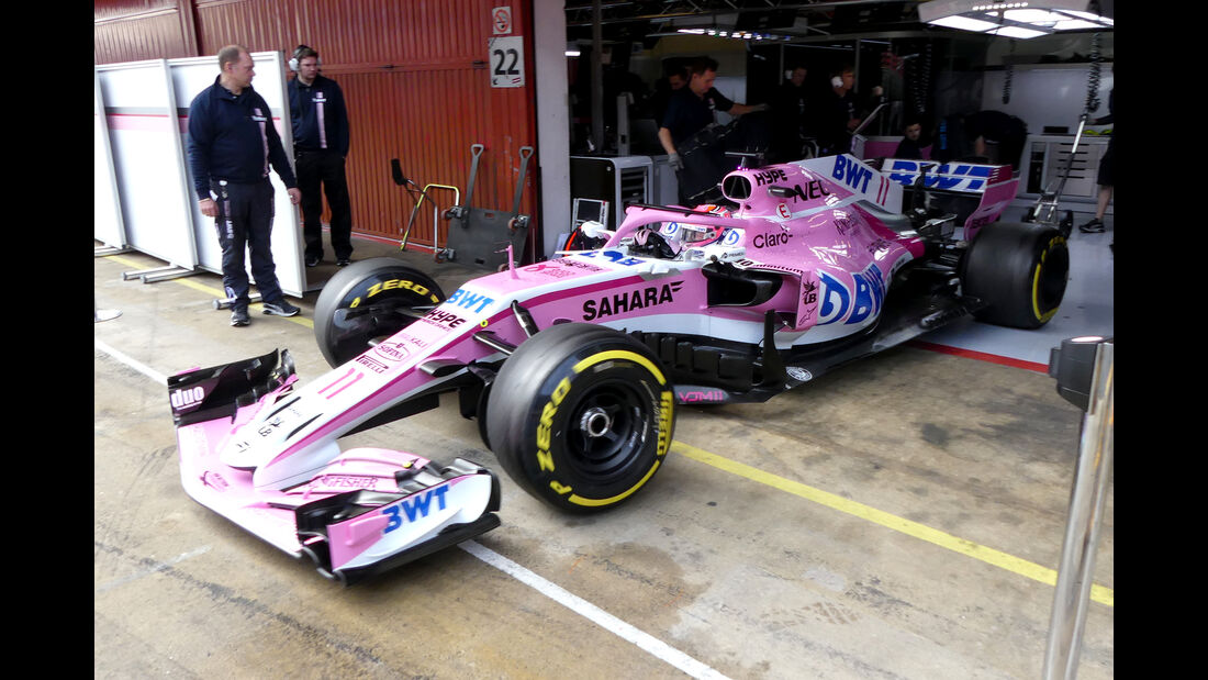 Sergio Perez - Force India - Formel 1 Test - Barcelona - Tag 4 - 1. März 2018