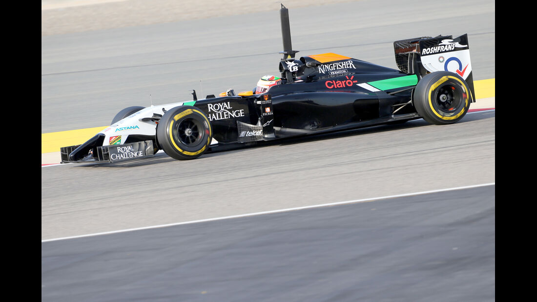 Sergio Perez - Force India - Formel 1 - Test - GP Bahrain - 9. April 2014