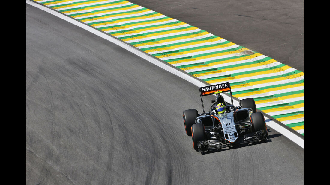 Sergio Perez - Force India - GP Brasilien - Interlagos - Freitag - 11.11.2016