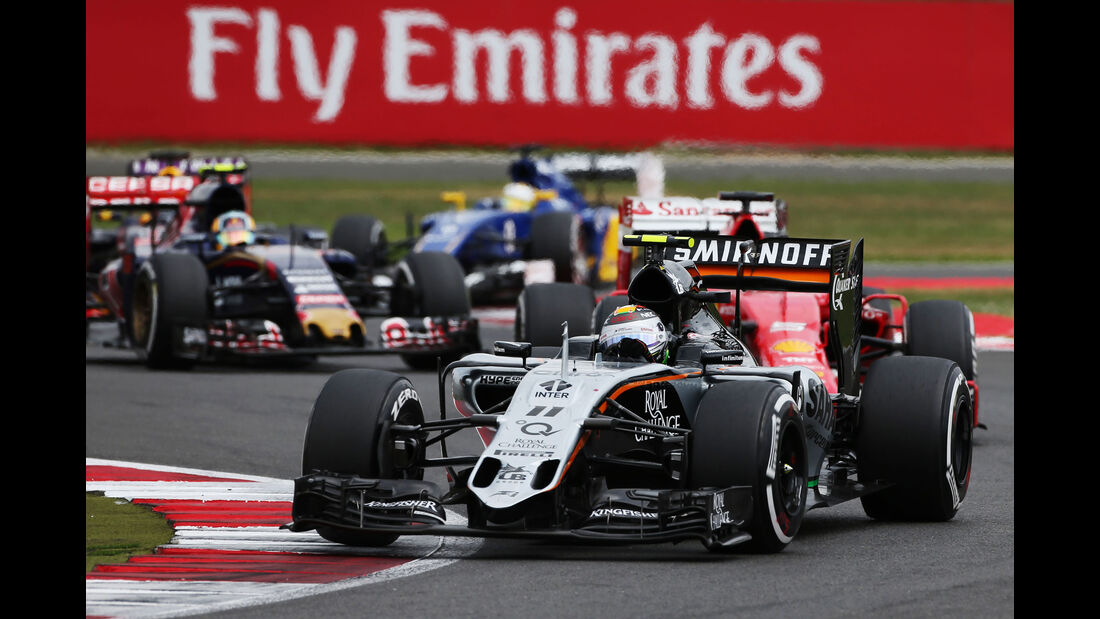 Sergio Perez - Force India - GP England - Silverstone - Rennen - Sonntag - 5.7.2015
