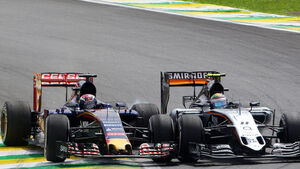 Sergio Perez - Force India - Max Verstappen - Toro Rosso - Formel 1 - GP Brasilien- 15. November 2015