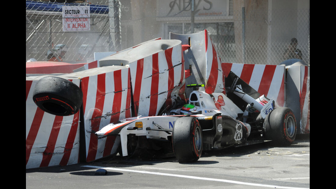 Sergio Perez GP Monaco Crashs 2011