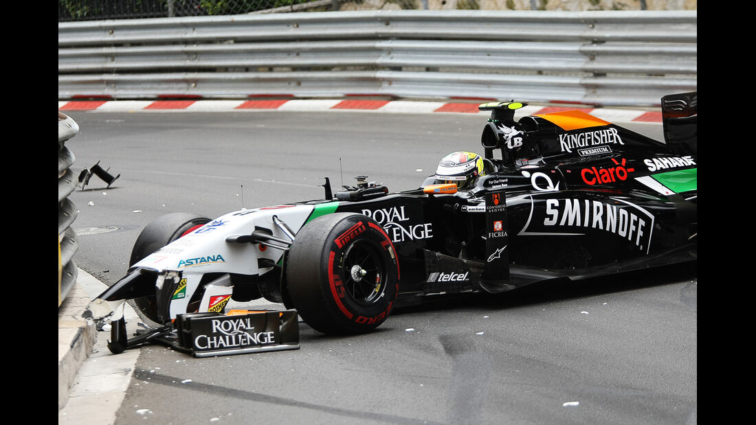Sergio Perez - GP Monaco - Crashs 2014