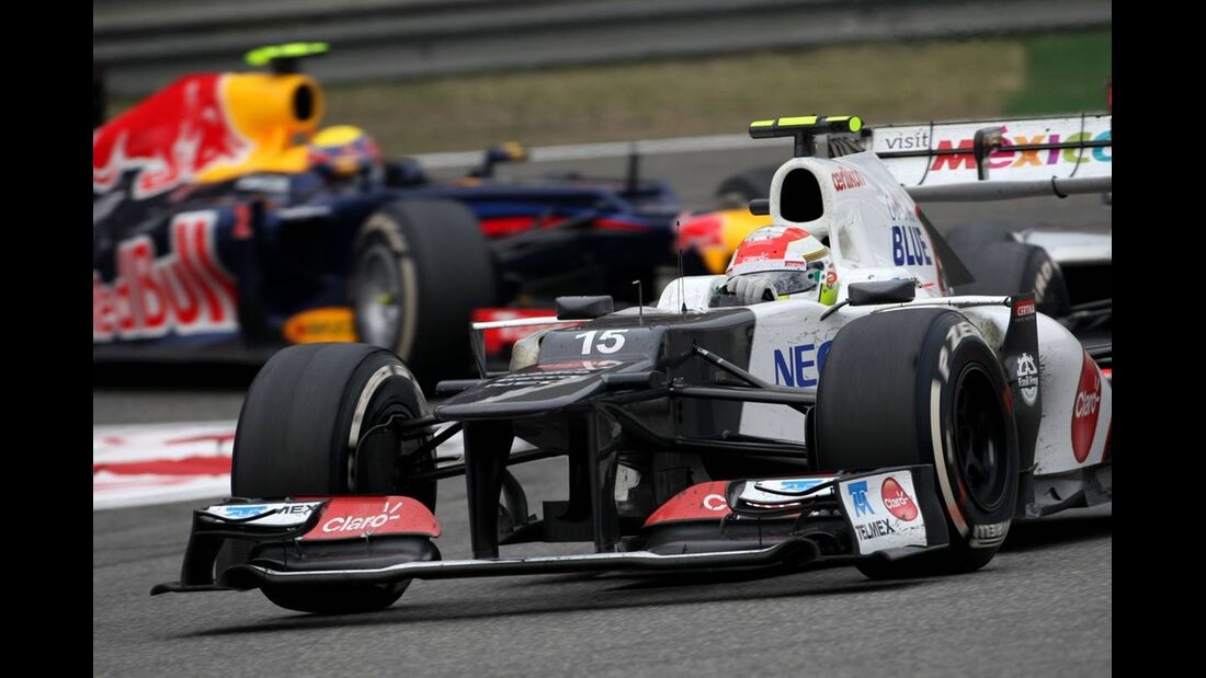 Sergio Perez  - Mark Webber - Formel 1 - GP China - 15. April 2012
