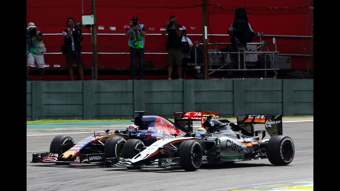 Sergio Perez - Max Verstappen - Force India - Formel 1 - GP Brasilien- 15. November 2015