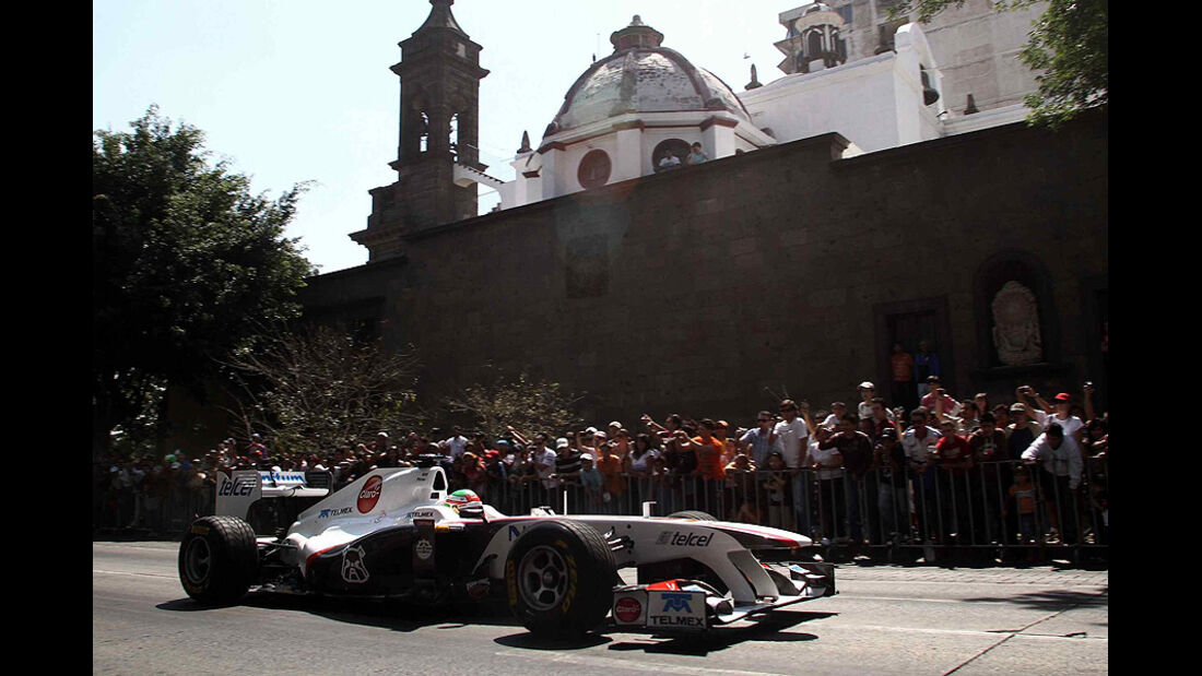 Sergio Perez, Sauber, testfahrt, Mexiko