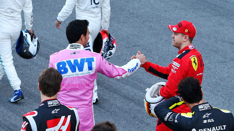 sergio perez sebastian vettel