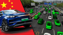 Shanghai Auto Show 2023 Elektroautos Straßenverkehr